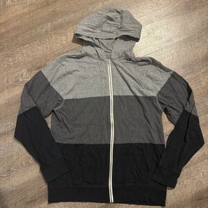 Gray and Black Old Navy Hooded Sweater